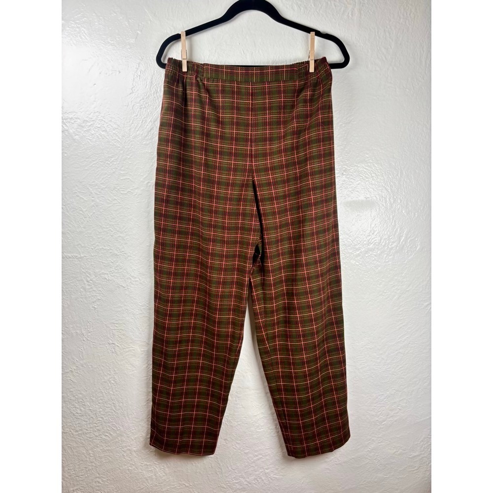 Breckenridge Plaid Pants Women's Sz 10P‎ Elastic Waist Academia Preppy Cabincore